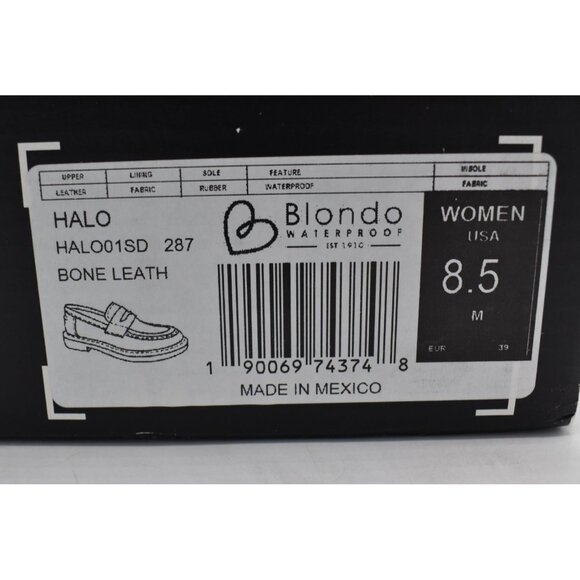 Blondo Womens Size 8.5 Halo Waterproof Bone Leather Penny Loafers Shoes